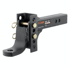 CURT 45901 Adjustable Channel Mount with 1 Ball Hole (2 Shank, 6,000 lbs., 6-3/4 Drop)