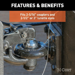 CURT 45922 Replacement Channel Mount Ball and Pintle Hitch (2-5/16 Ball, 20,000 lbs.)
