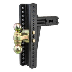 CURT 45927 Adjustable Channel Mount, Dual Ball (2-1/2 Shank, 20,000 lbs., 10-3/8 Drop)