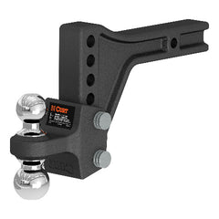 CURT 45935 Adjustable Trailer Hitch Ball Mount with Dual Ball, 2" Shank, 15K