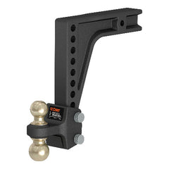 CURT 45939 HD Deep-Drop Adjustable Hitch Ball Mount with Dual Ball, 2-1/2" Shank, 20K