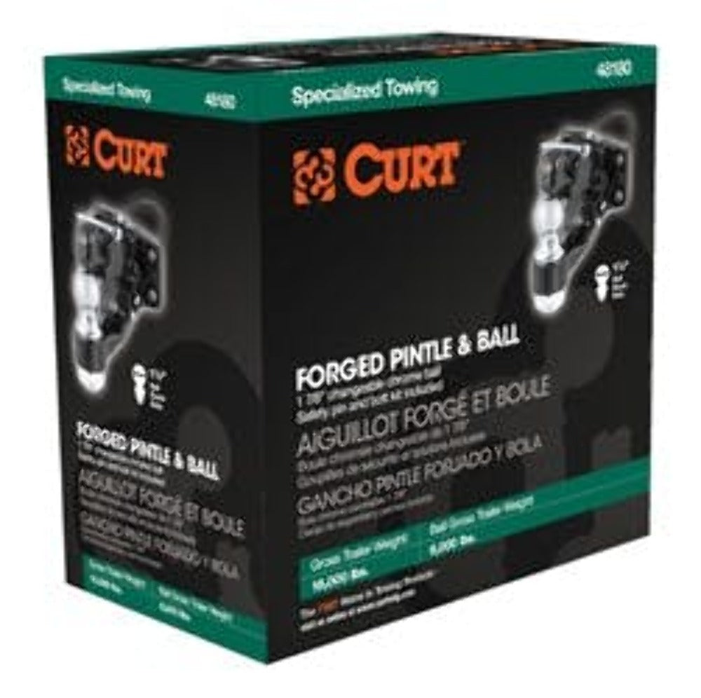 CURT 48007 Receiver-Mount Ball and Pintle Hitch (2 Shank, 2 Ball, 10,000 lbs.)