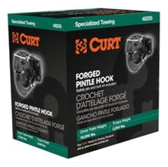 CURT 48010 Receiver-Mount Pintle Hook (2-1/2 Shank, 20,000 lbs., 2-1/2 Lunette Rings)