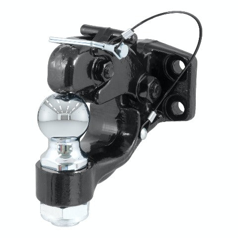 CURT 48190 Ball and Pintle Hitch (2 Ball, 10,000 lbs. Ball Capacity)