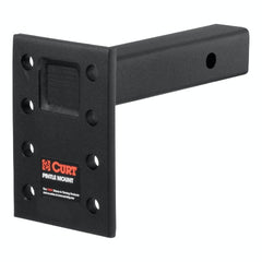 CURT 48325 Adjustable Pintle Mount (2 Shank, 15,000 lbs., 7 High, 8 Long)