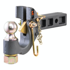CURT 48407 SecureLatch Receiver-Mount Ball and Pintle Hitch (2 Shank, 2 Ball, 14K)