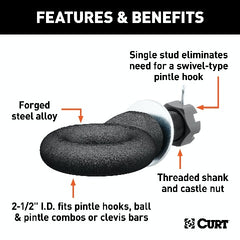 CURT 48520 Lunette Ring (15,000 lbs., 2-1/2 I.D.)