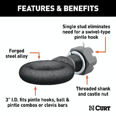 CURT 48530 Lunette Ring (45,000 lbs. 3 I.D.)