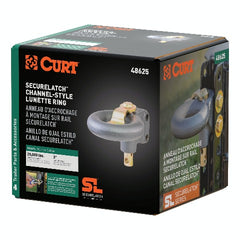 CURT 48625 SecureLatch Channel-Style Lunette Ring (25,000 lbs, 3 ID)