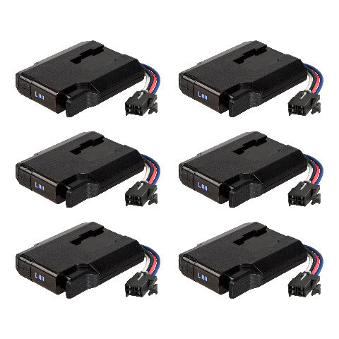 CURT 511166 Venturer NEXT Electric Trailer Brake Controllers, Time-Delay, Fully Adjustable, Low Profile, 1-3 Axles, Plug-and-Play - 6-Pack