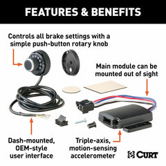 CURT SPECTRUM INTEGRATED PROPORTIONAL TRAILER BRAKE CONTROLLER 51170