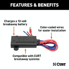 CURT 52025 Breakaway Battery Charger