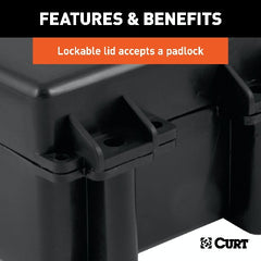 CURT 52027 5 x 3-3/8 x 3-3/4 Watertight Breakaway Battery Case