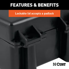 CURT 52027 5 x 3-3/8 x 3-3/4 Watertight Breakaway Battery Case