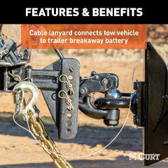 CURT 52028 Soft-Trac 2 Breakaway Kit with Charger