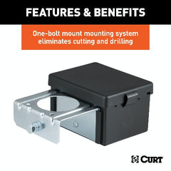CURT 52029 5 x 3-1/4 x 3-7/8 Lockable Breakaway Battery Case with Metal Bracket