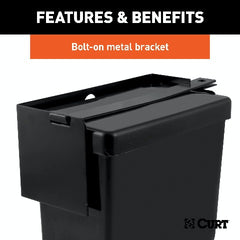 CURT 52090 5-7/8 x 5-3/8 x 3-1/2 Breakaway Battery Case with Lockable Bar