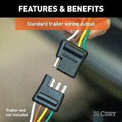 CURT 55384 Replacement OE 4-Way Flat Socket (T's into USCAR)