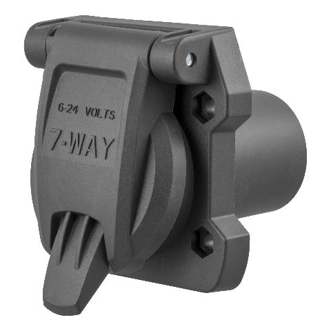 CURT 55416 Heavy-Duty Replacement OE 7-Way RV Blade Socket (Plugs into USCAR)