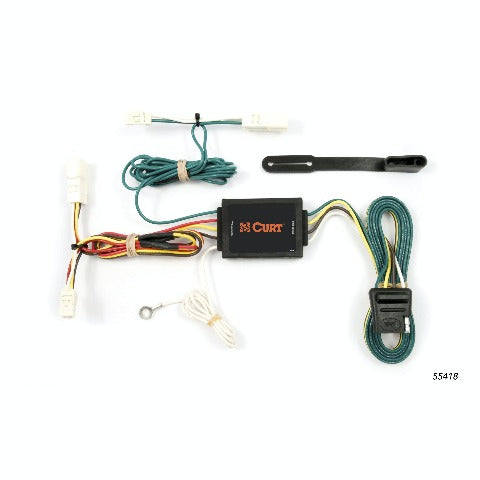 CURT 55418 Custom Wiring Harness, 4-Way Flat Output, Select Toyota Sienna