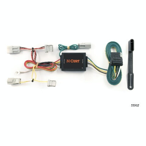 CURT 55502 Custom Wiring Harness, 4-Way Flat Output, Select Honda Accord, Acura TSX