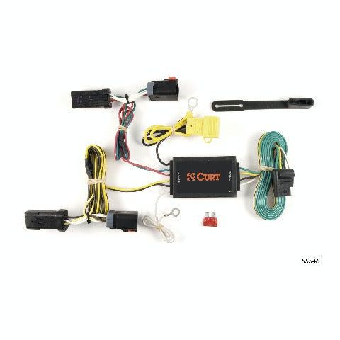 CURT 55546 Custom Wiring Harness, 4-Way Flat Output, Select Chrysler 300 C