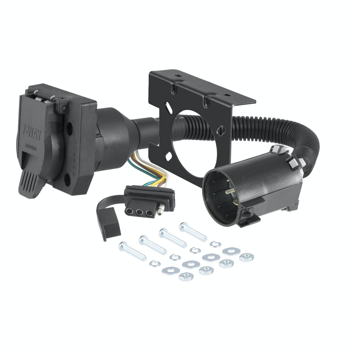 CURT 55774 Dual-Output 7 and 4-Way Connector (Plugs into USCAR)