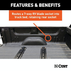 CURT 56001 10' Custom Wiring Extension Harness (Adds 7-Way RV Blade to Truck Bed)