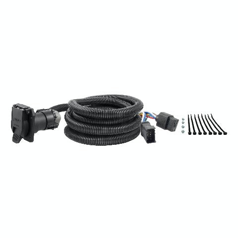 CURT 56001 10' Custom Wiring Extension Harness (Adds 7-Way RV Blade to Truck Bed)