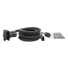 CURT 56001 10' Custom Wiring Extension Harness (Adds 7-Way RV Blade to Truck Bed)