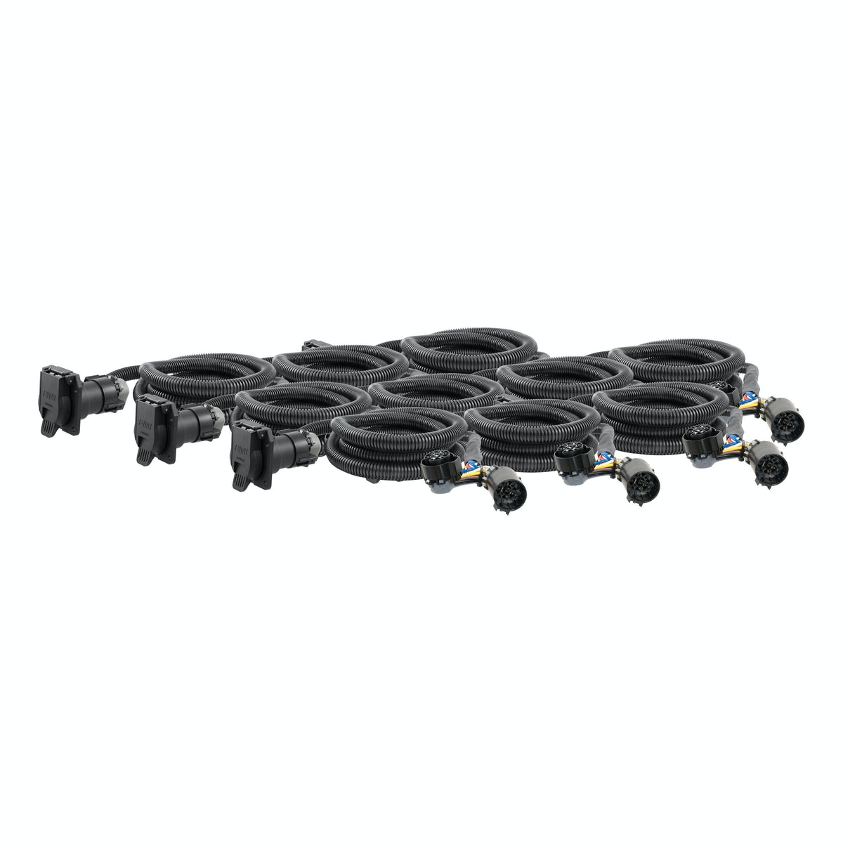 CURT 56070010 7' Custom Wiring Extension Harnesses (Adds 7-Way RV Blade to Truck Bed, 10-Pack)