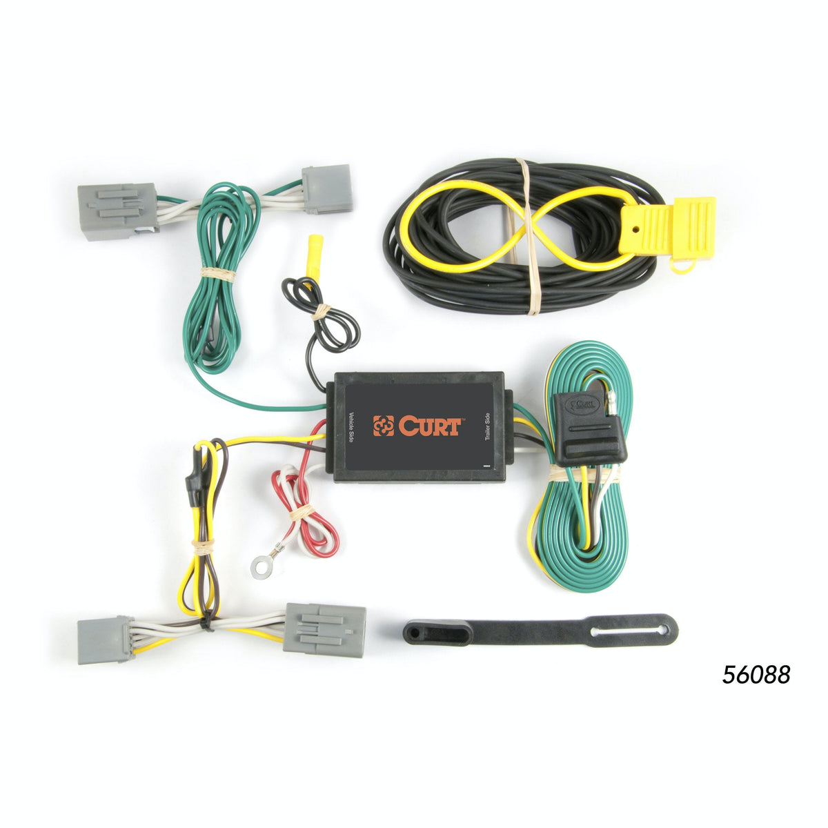 CURT 56088 Custom Wiring Harness, 4-Way Flat Output, Select Ford Mustang
