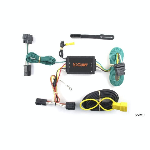 CURT 56090 Custom Wiring Harness, 4-Way Flat Output, Select Ford Transit Connect