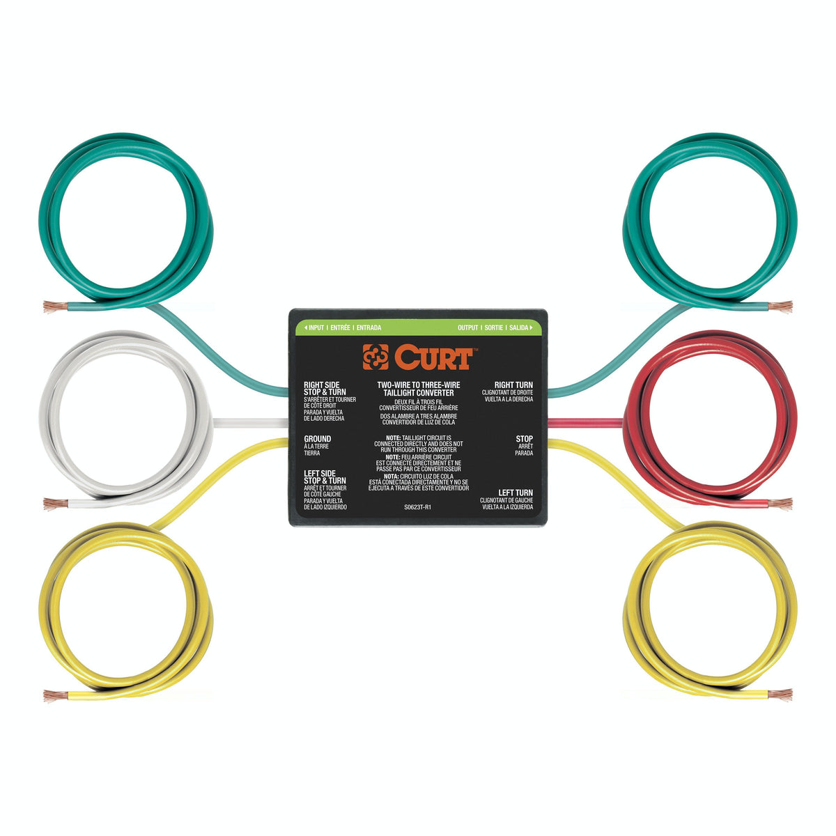 CURT 56196 2-to-3-Wire Taillight Converter