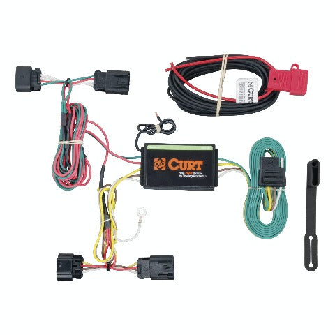 CURT 56211 Custom Wiring Harness, 4-Way Flat Output, Select Chrysler 200, Dodge Avenger
