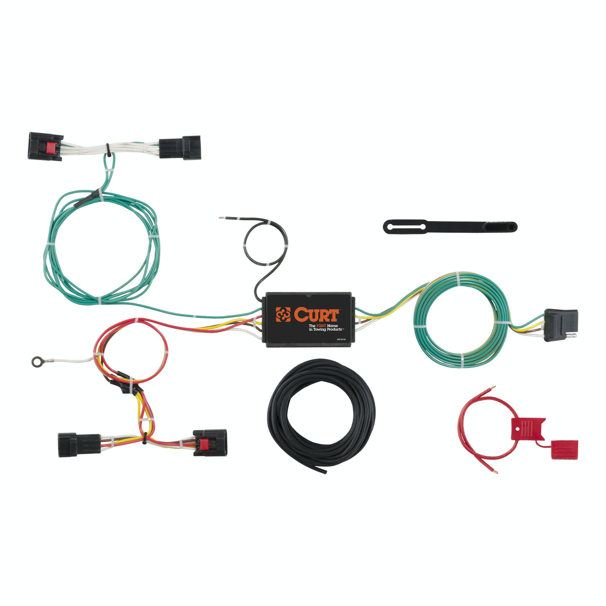 CURT 56297 Custom Wiring Harness, 4-Way Flat Output, Select Land Rover Discovery Sport