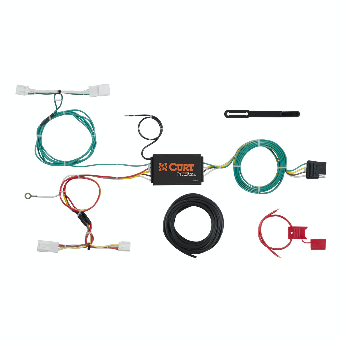 CURT 56309 Custom Wiring Harness, 4-Way Flat Output, Select Scion iM, Toyota Corolla