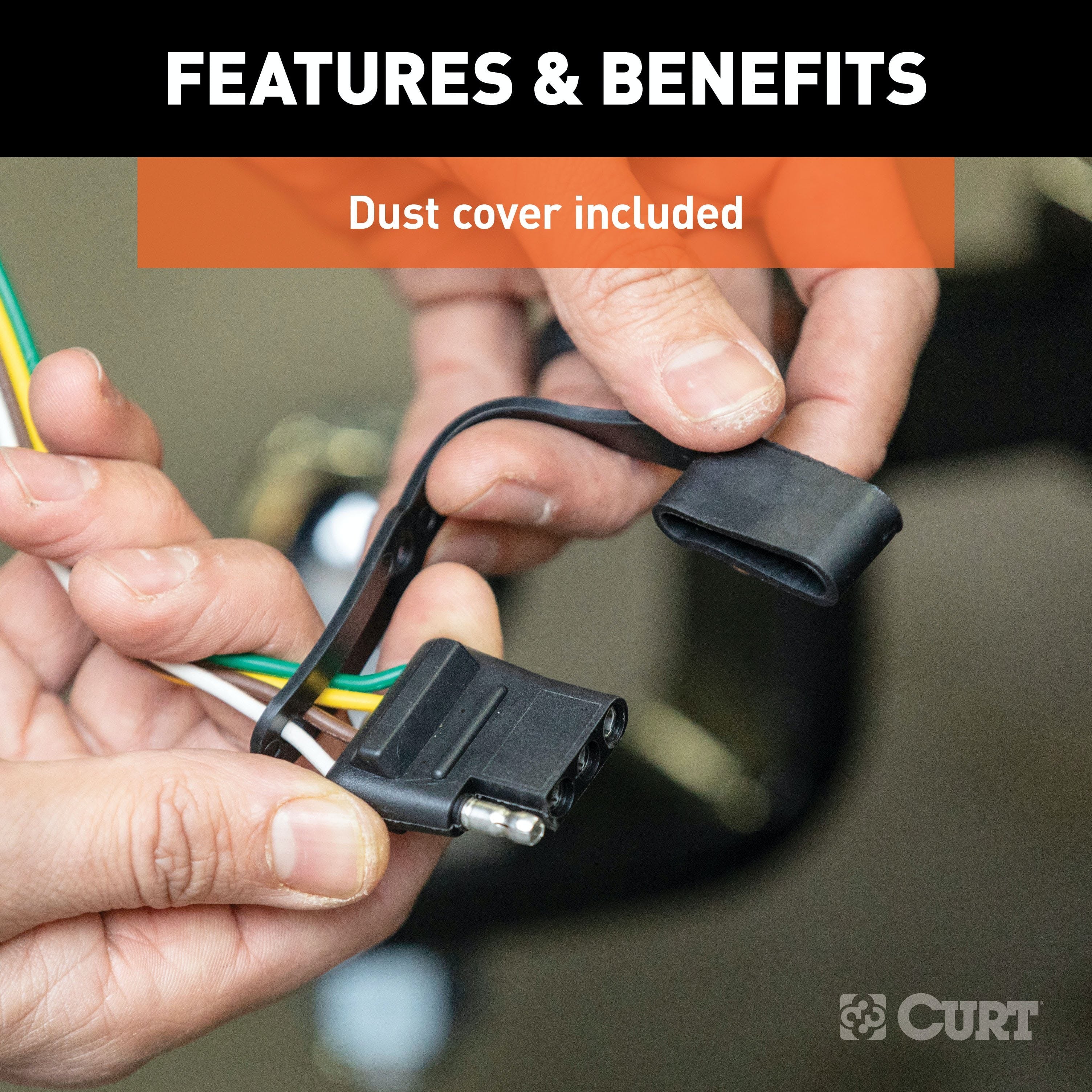CURT 56332 Custom 4-Flat, Select Hyundai and Kia Vehicles, OEM Tow Package Required