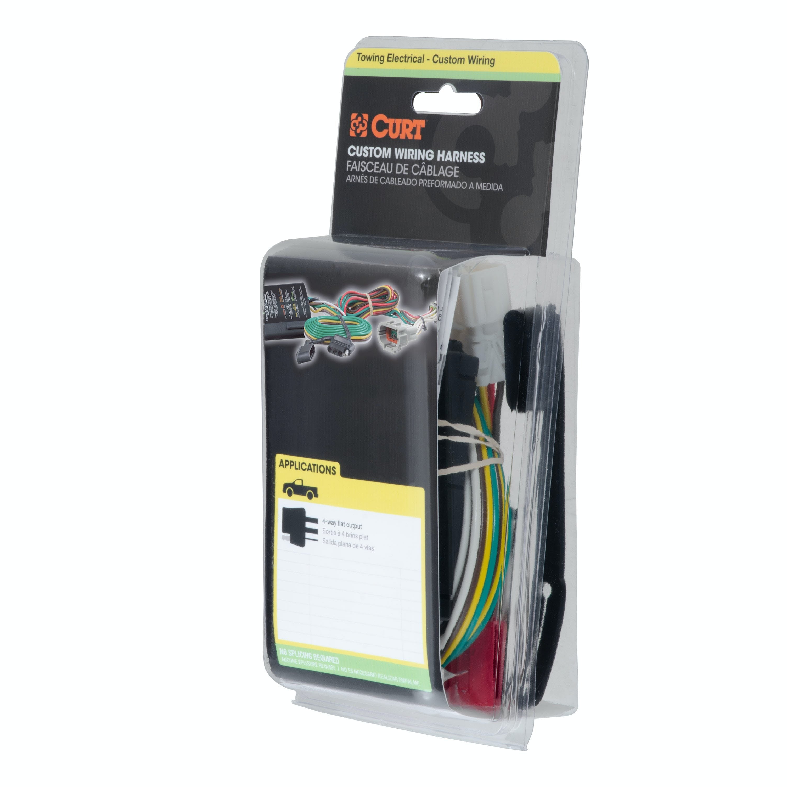 CURT 56332 Custom 4-Flat, Select Hyundai and Kia Vehicles, OEM Tow Package Required