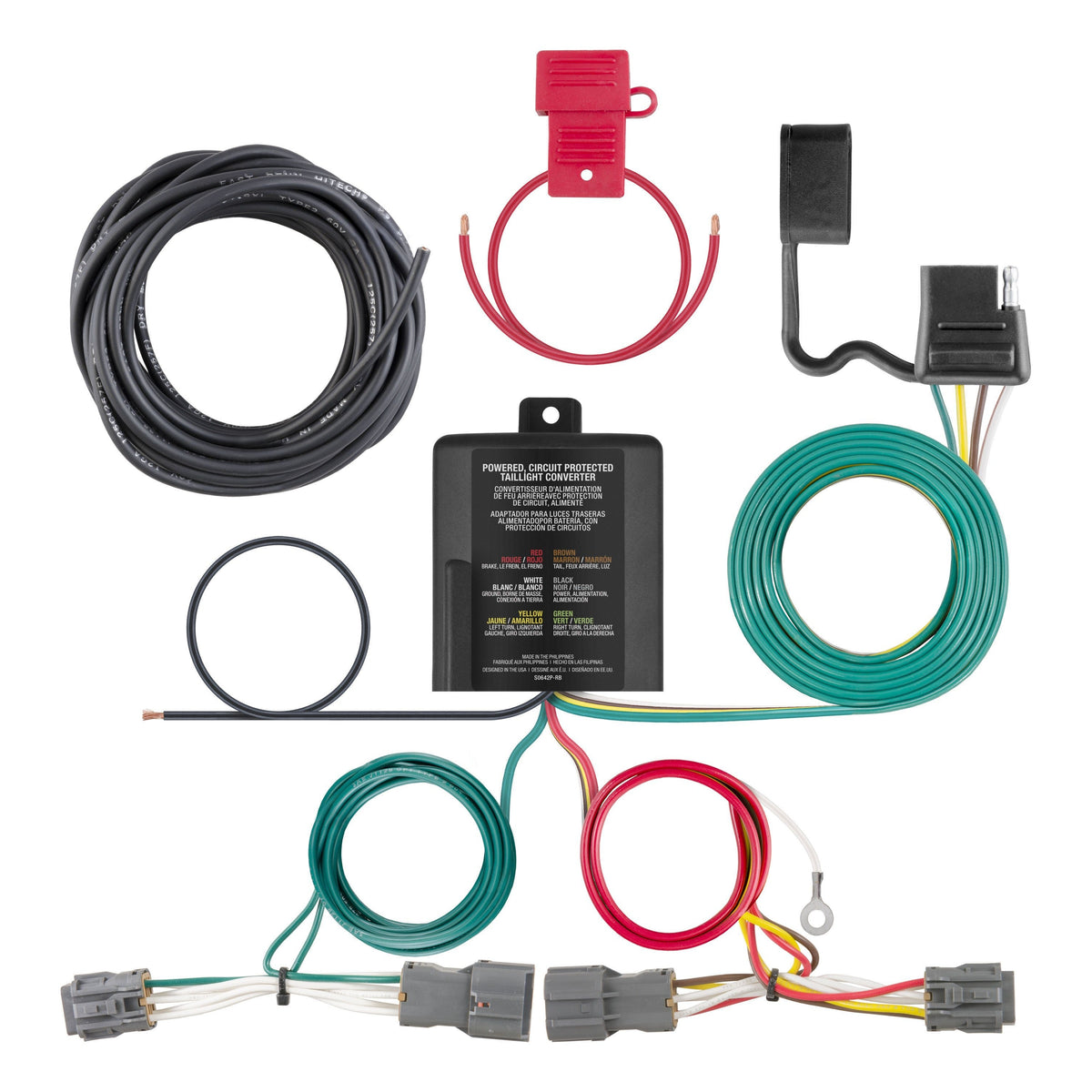 CURT 56348 Custom Wiring Harness, 4-Way Flat Output, Select Hyundai Tucson