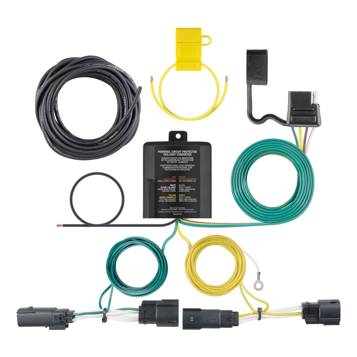 CURT 56351 Custom Wiring Harness, 4-Way Flat Output, Select Ford Fusion