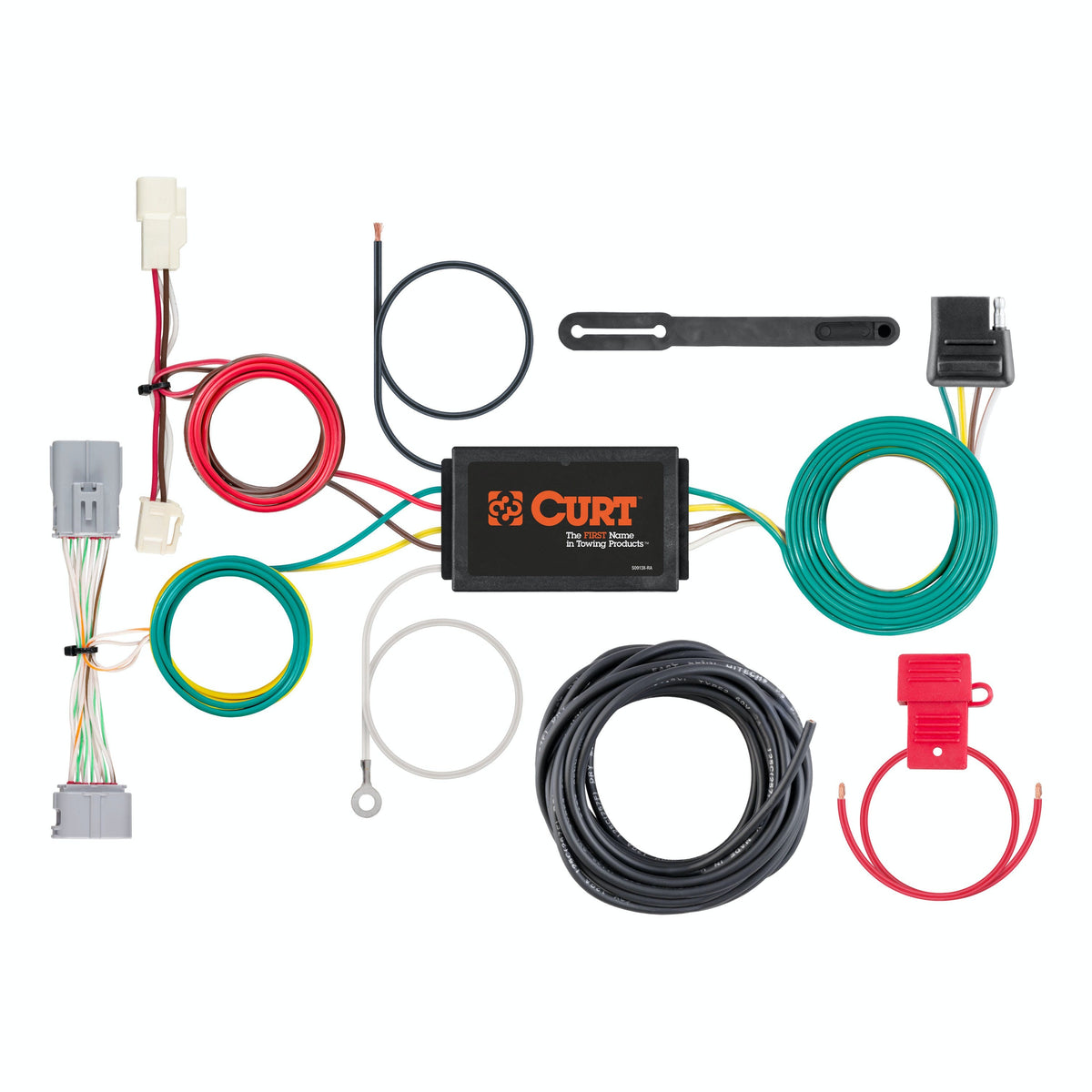 CURT 56371 Custom Wiring Harness, 4-Way Flat Output, Select Toyota Prius Prime