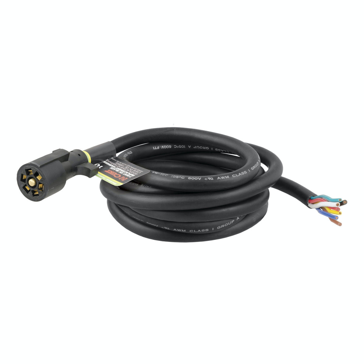 CURT 56603 Replacement 7-Way RV Blade with 10' Wires (Trailer Side)