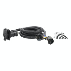 CURT 57008 7' Custom Wiring Extension Harness (Adds 7-Way RV Blade to Truck Bed, Packaged)