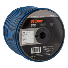 CURT 57033 Automotive Primary Wire, 2-Bond Black, Blue 250' Spool