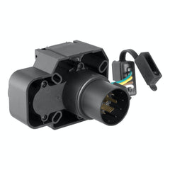 CURT 57101 Dual-Output 7 and 4-Way Connector with Backup Alarm (Plugs into USCAR)