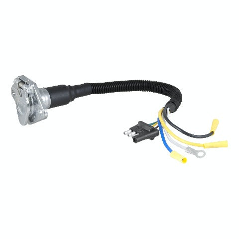 CURT 57183 Electrical Adapter (4-Way Flat Vehicle to 6-Way Round Trailer)