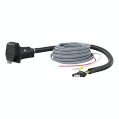 CURT 57186 4-Way Flat Electrical Adapter with Brake Controller Wiring
