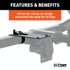 CURT 57202 Connector Bracket Mount for 7-Way Bracket (Packaged)