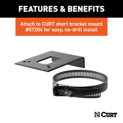 CURT 57208 Connector Mounting Bracket for 4-Way and 6-Way Round (Packaged)